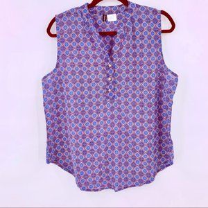Manhattan Blues Sleeveless Printed Top